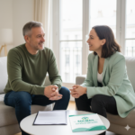 Rencontre entre un propriétaire et une association dans le cadre du dispositif Solibail, illustrant la location solidaire et la garantie des loyers.