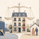 Illustration de la loi Le Meur mettant en balance location touristique et logement permanent.