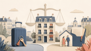 Illustration de la loi Le Meur mettant en balance location touristique et logement permanent.