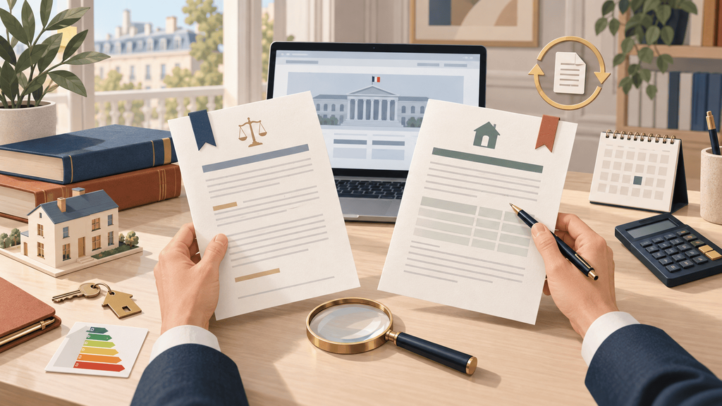 Vérification de documents juridiques, fiscaux et énergétiques auprès de sources officielles actualisées.